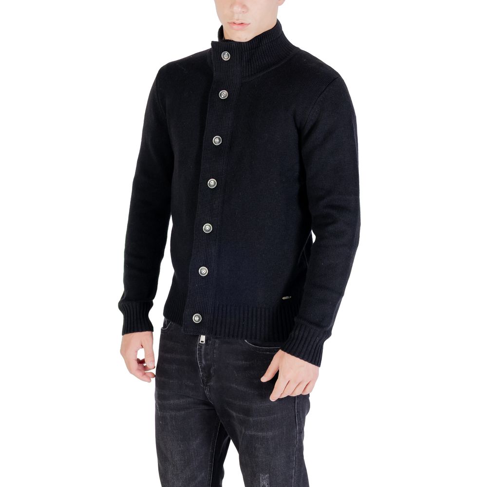 Gianni Lupo Black Marabou Sweatshirt - Luxe Nova