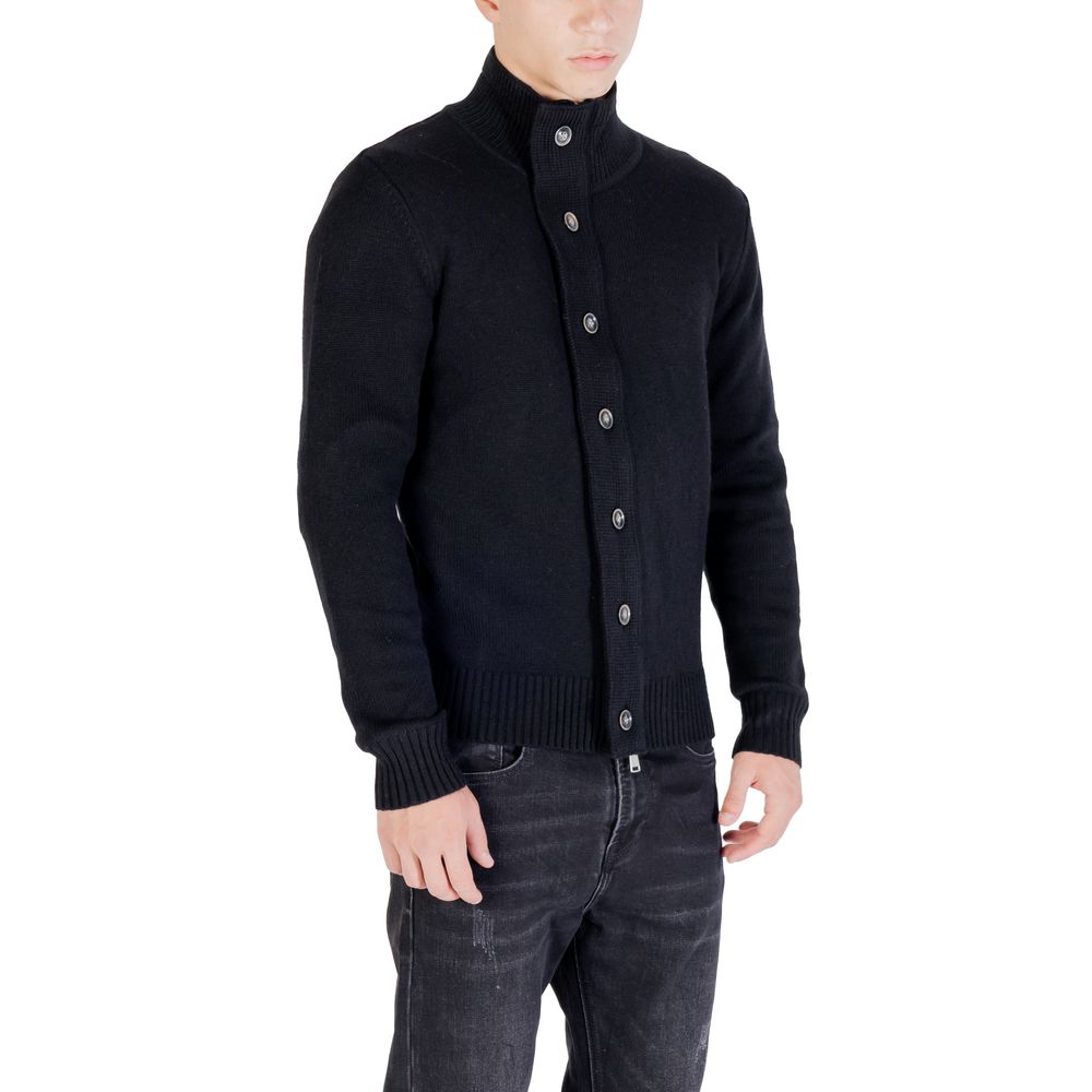 Gianni Lupo Black Marabou Sweatshirt - Luxe Nova
