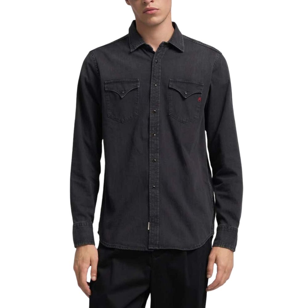 Replay Black Cotton Shirt