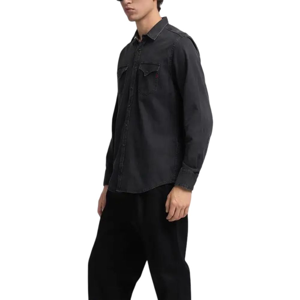 Replay Black Cotton Shirt