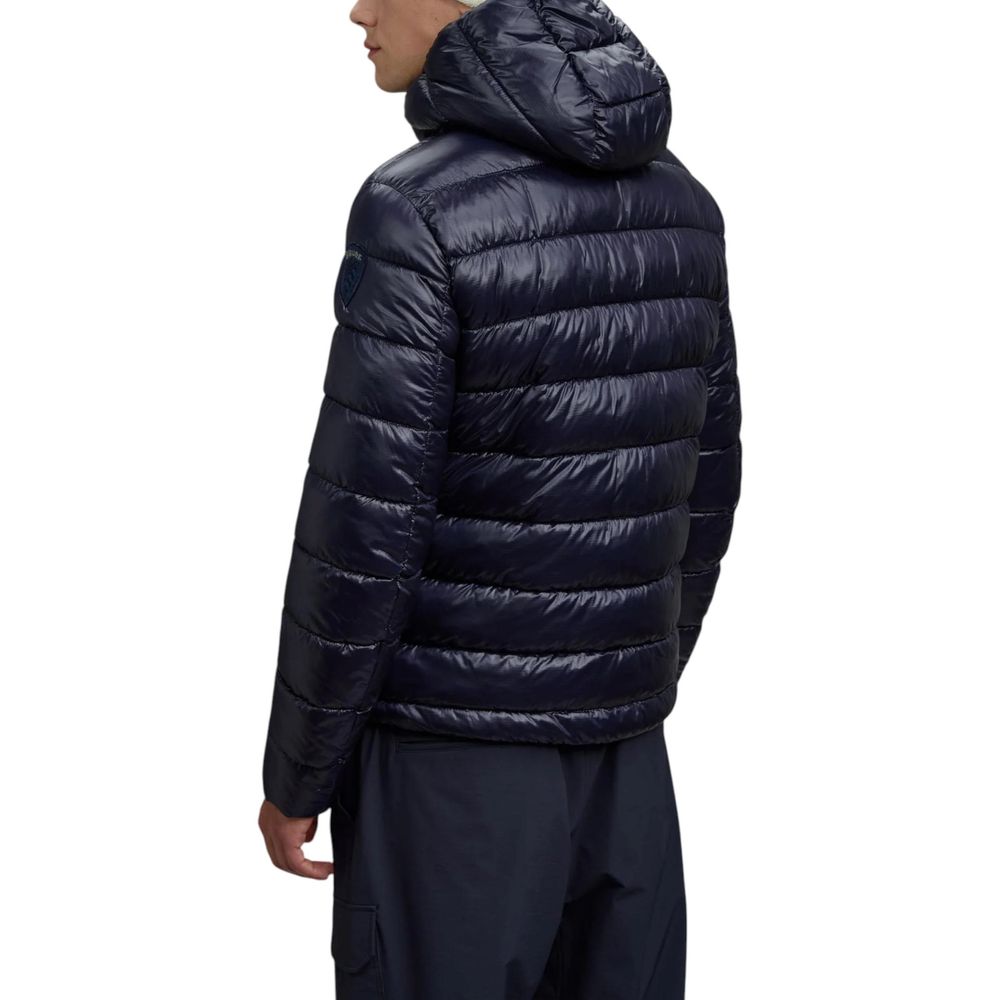 Blauer Blue Polyester Coat - Luxe Nova