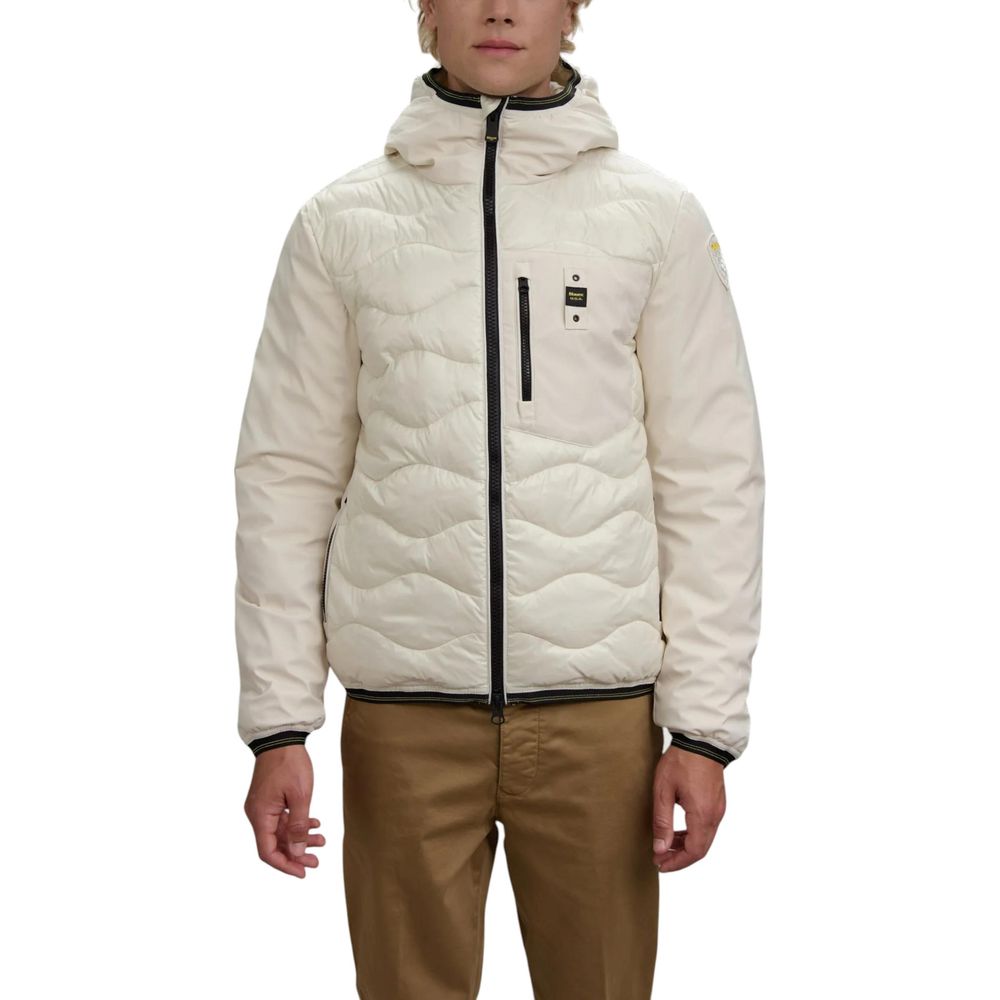 Blauer White Polyamide Shell Jacket - Luxe Nova