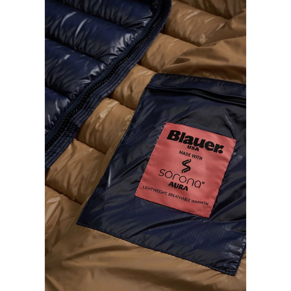 Blauer Blue Polyester Coat - Luxe Nova