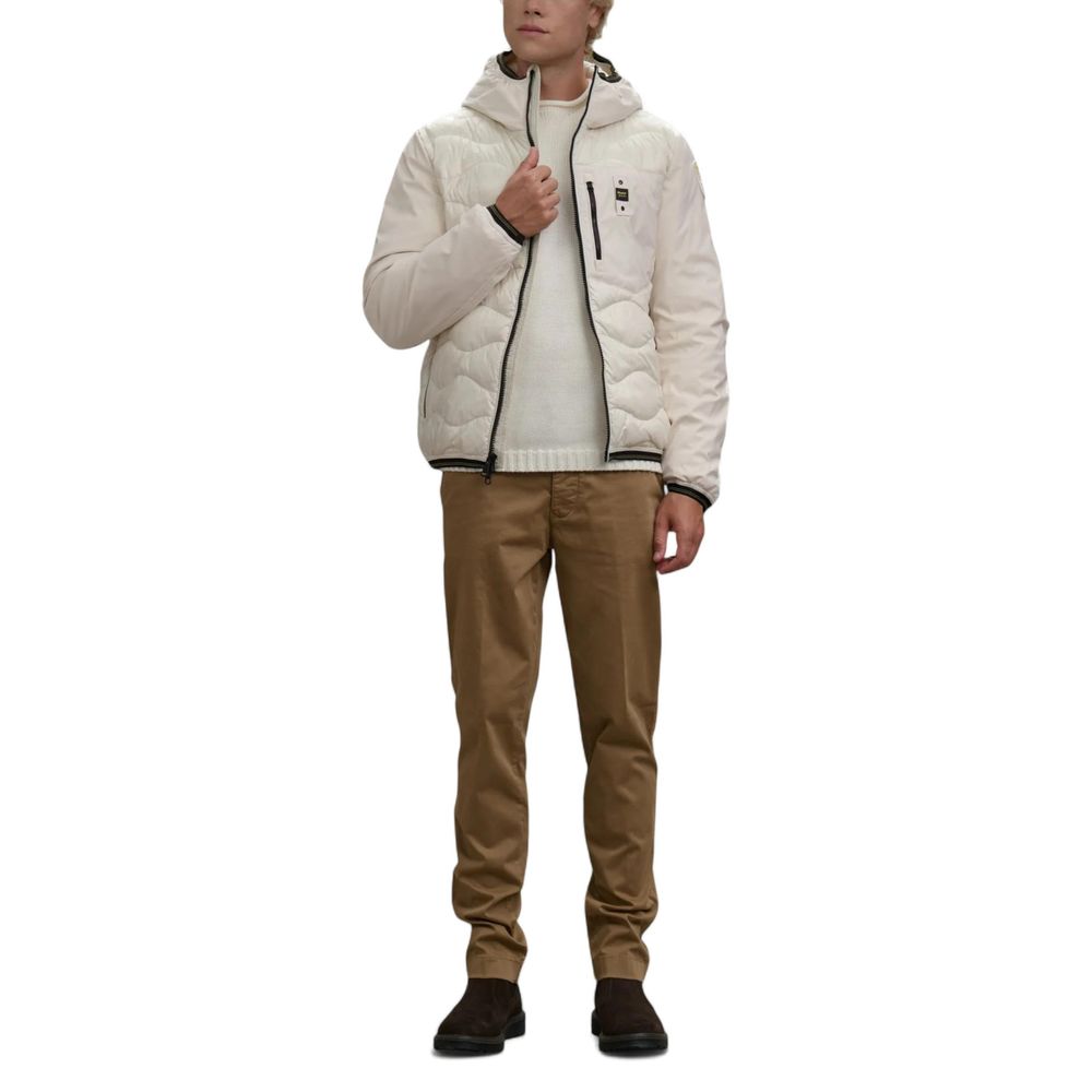 Blauer White Polyamide Shell Jacket - Luxe Nova