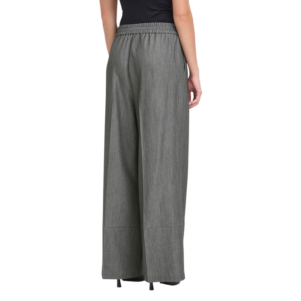ICHI Gray Polyester Casual Pants - Luxe Nova