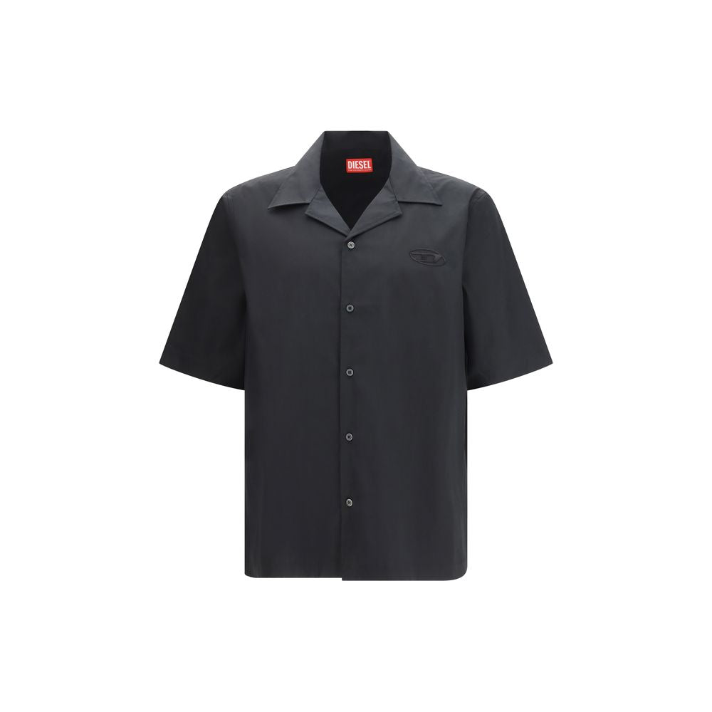 Diesel Black Cotton Shortsleeve Shirt - Luxe Nova