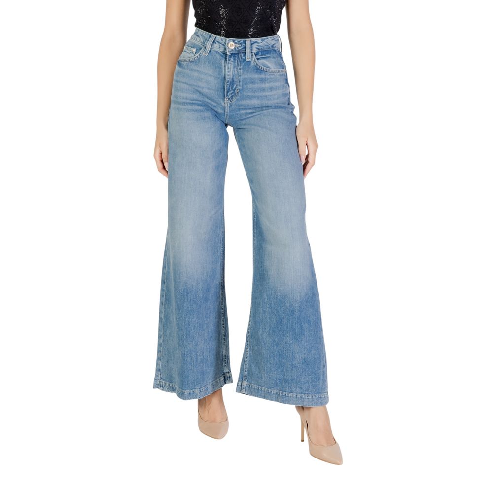 Guess Light Blue Cotton Relaxed Fit Jeans - Luxe Nova