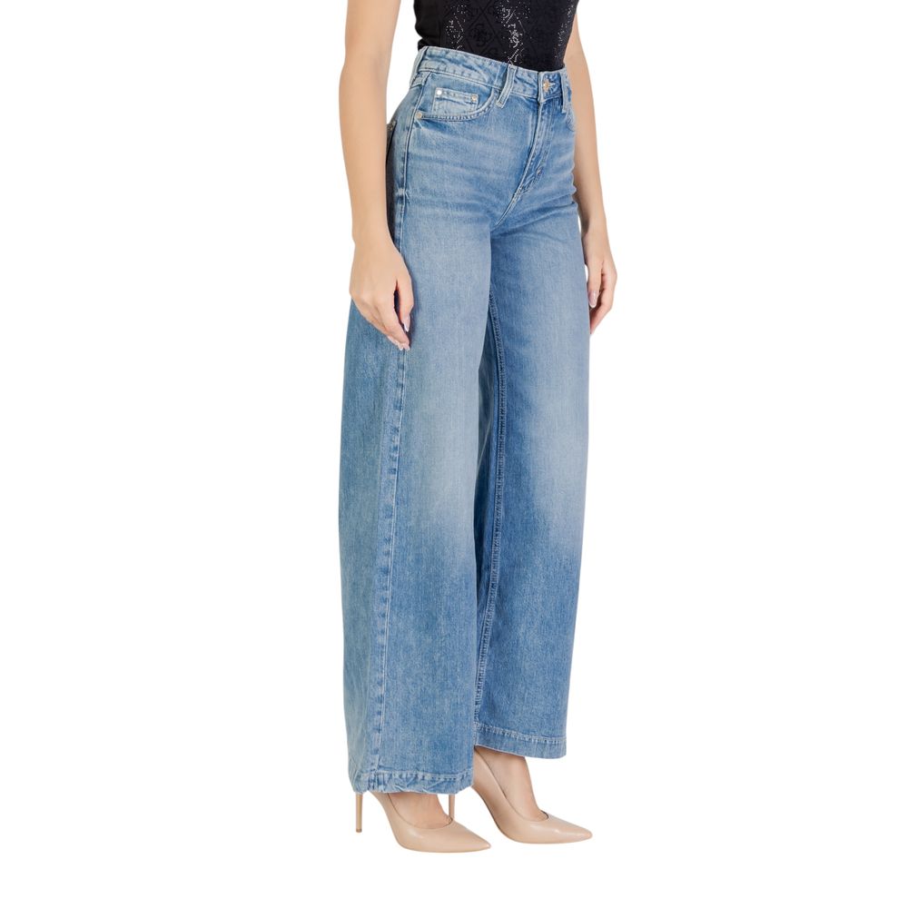 Guess Light Blue Cotton Relaxed Fit Jeans - Luxe Nova