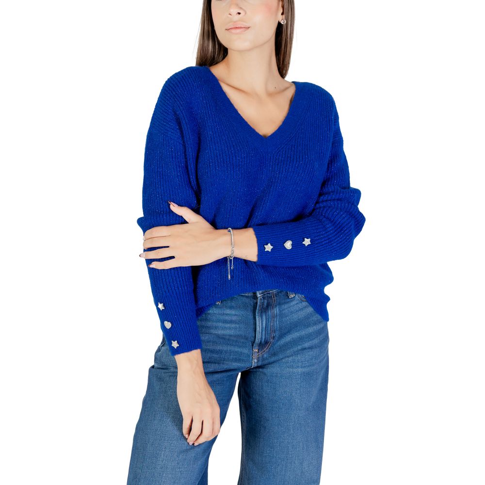 Morgan De Toi Blue Polyester Sweatshirt - Luxe Nova