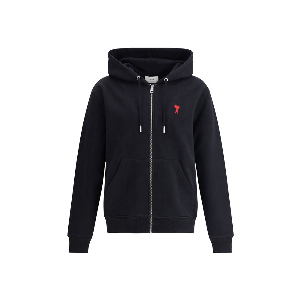 Ami Paris Black Cotton Sweatshirt - Luxe Nova