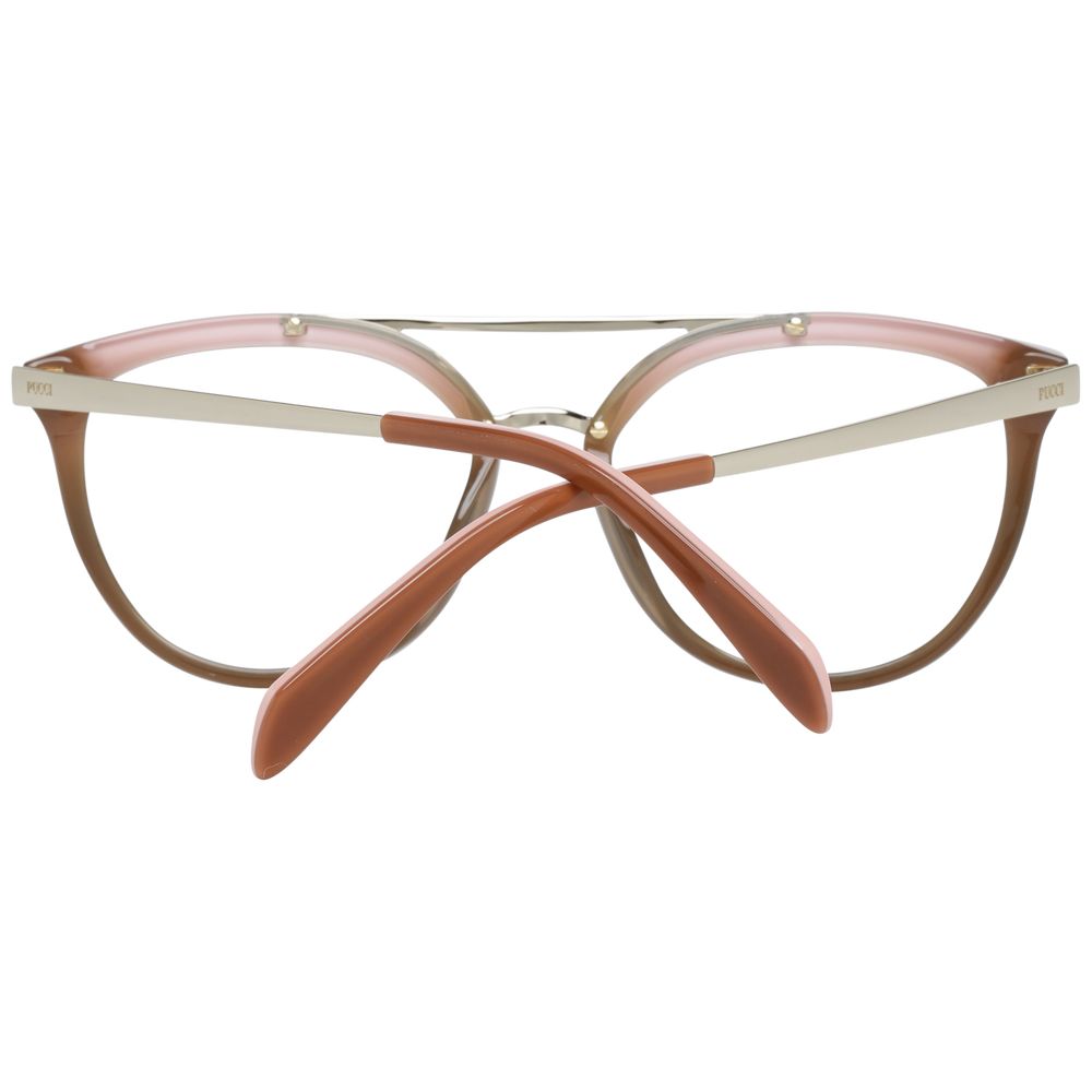 Emilio Pucci Brown Metal & Plastic Glasses (Frames) - Luxe Nova
