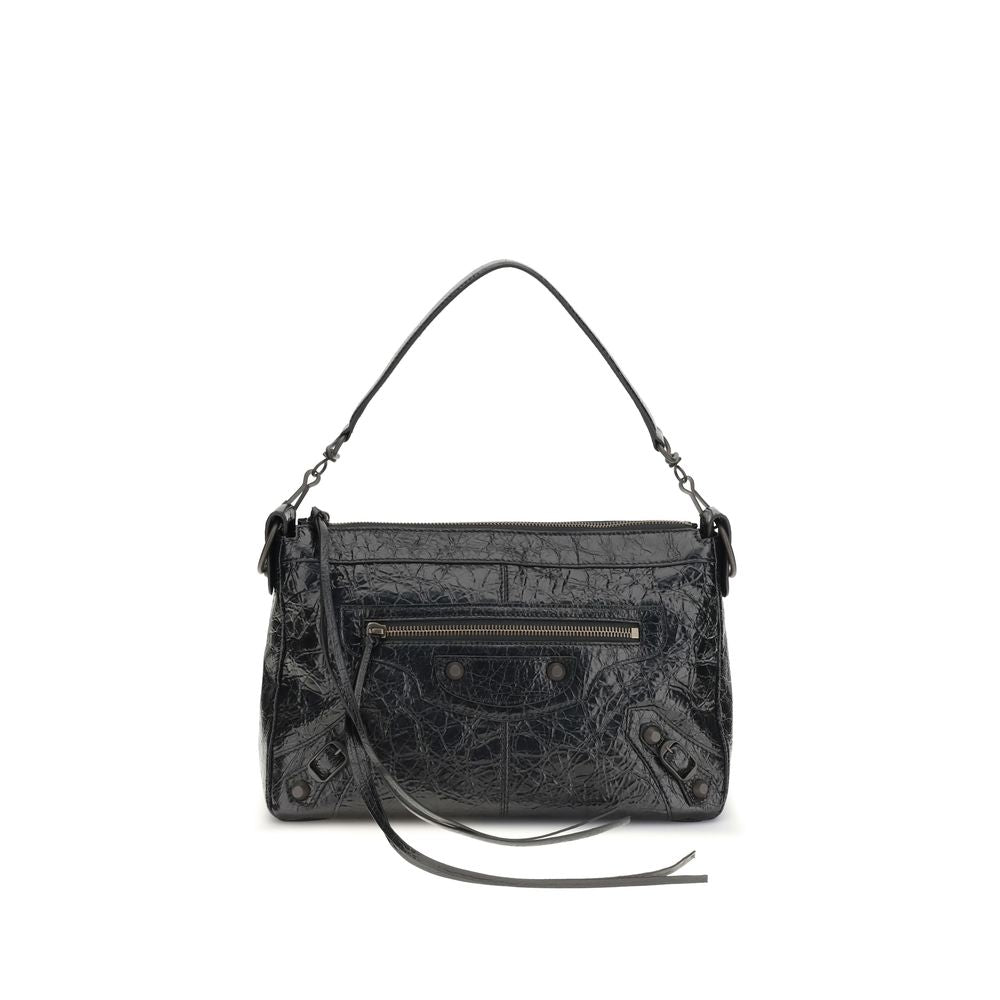 Balenciaga Black Lamb Ovis Aries Aries Shoulder Bag - Luxe Nova