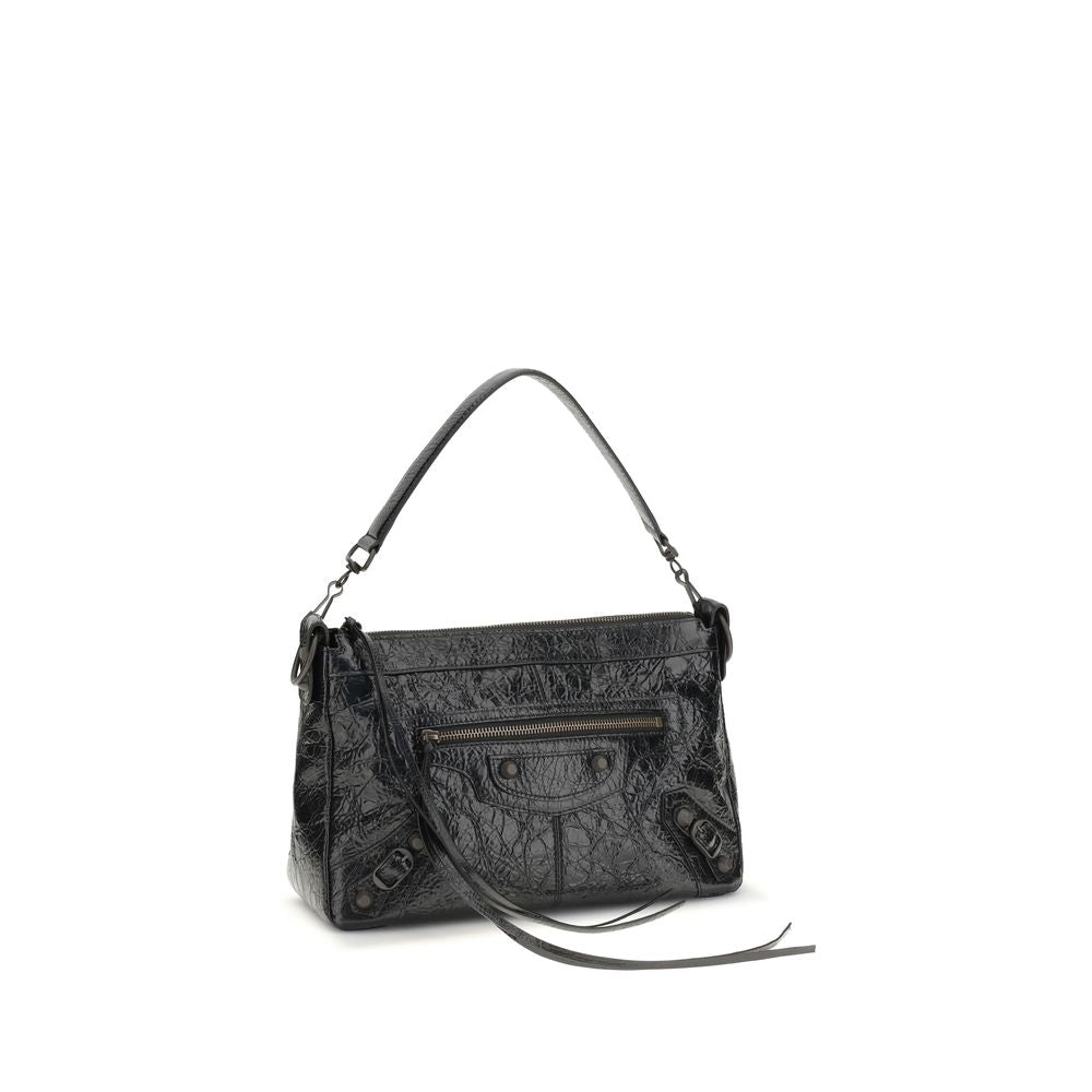 Balenciaga Black Lamb Ovis Aries Aries Shoulder Bag - Luxe Nova