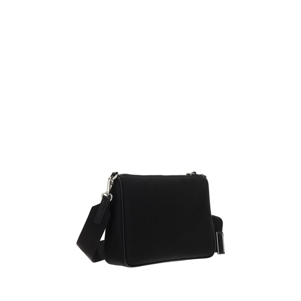 Prada Black Calf Leather Bos Taurus Shoulder Bag - Luxe Nova