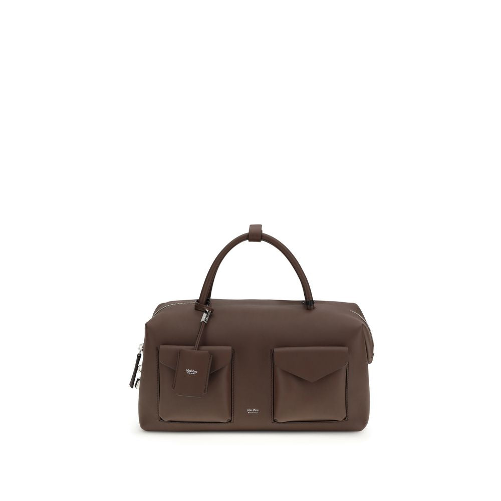 Max Mara Brown Calf Leather Bos Taurus Handbag - Luxe Nova