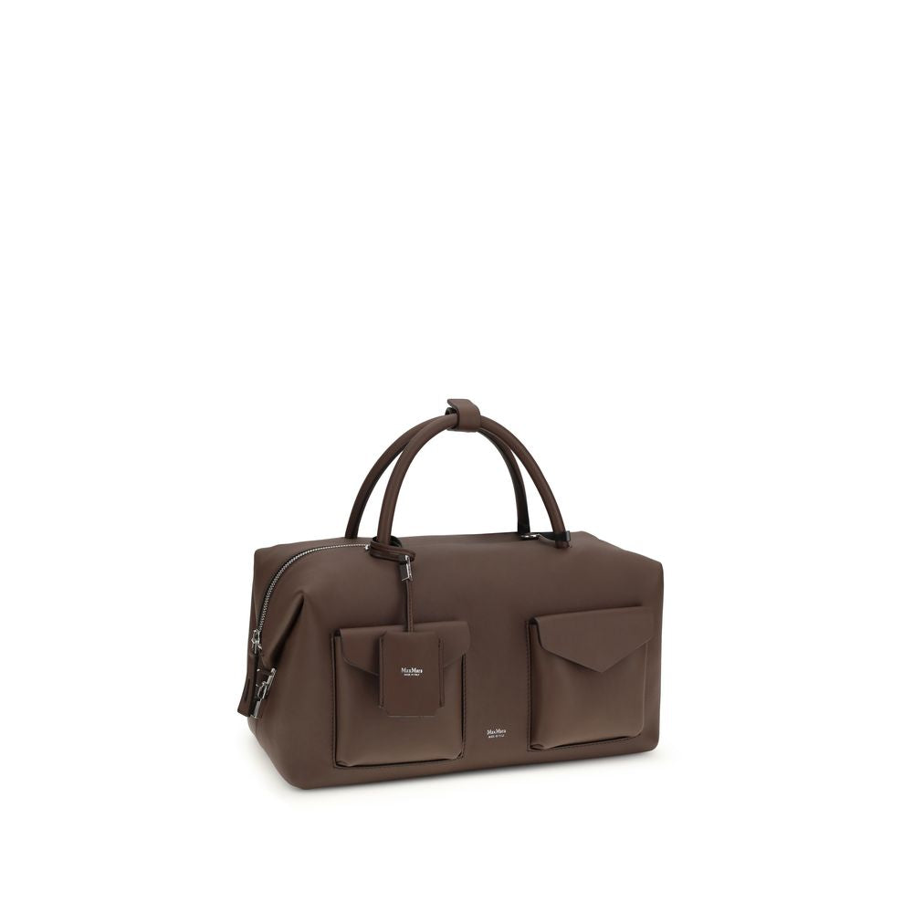 Max Mara Brown Calf Leather Bos Taurus Handbag - Luxe Nova