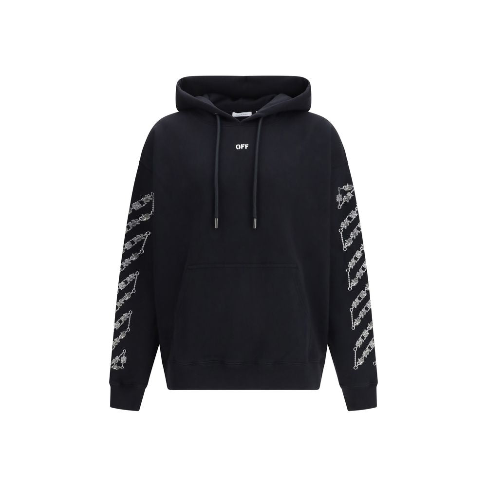 Off-White Black Cotton Sweatshirt - Luxe Nova