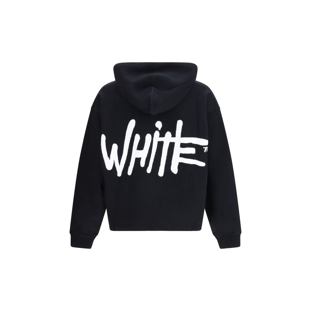 Off-White Black Cotton Sweatshirt - Luxe Nova