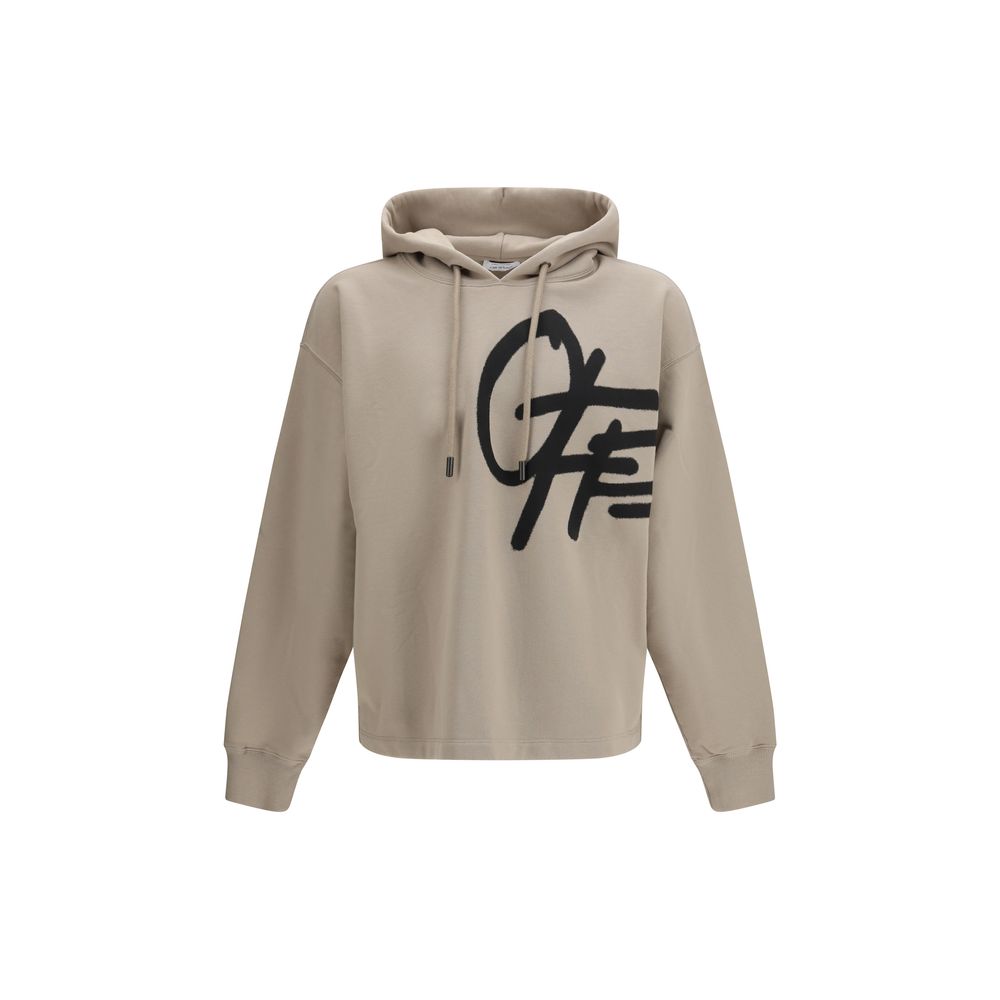 Off-White Beige Cotton Sweatshirt - Luxe Nova