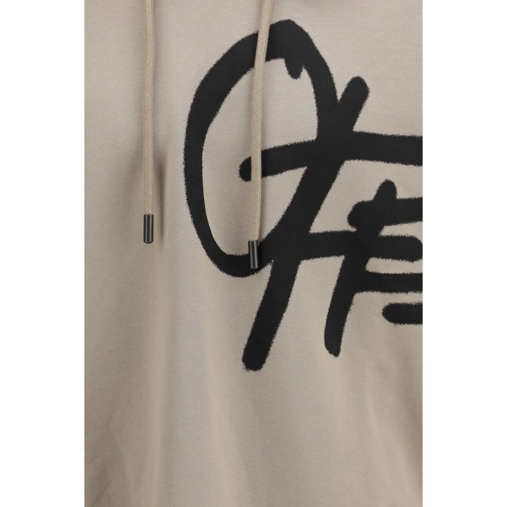 Off-White Beige Cotton Sweatshirt - Luxe Nova