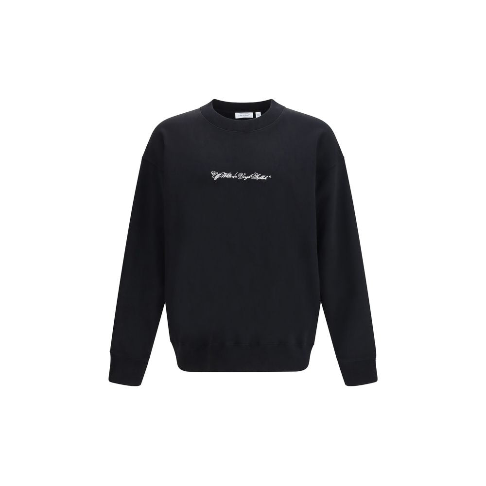 Off-White Black Cotton Sweatshirt - Luxe Nova