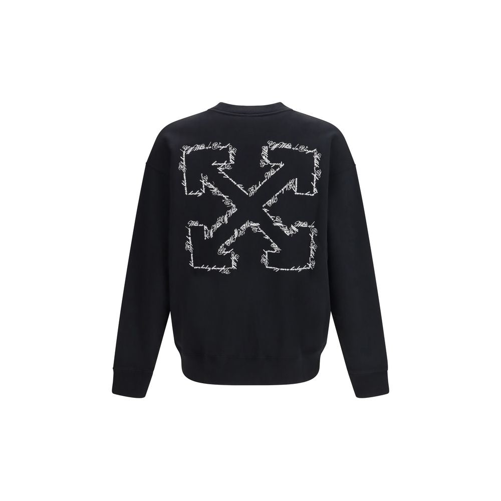 Off-White Black Cotton Sweatshirt - Luxe Nova