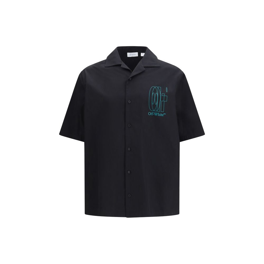 Off-White Black Cotton Shortsleeve Shirt - Luxe Nova