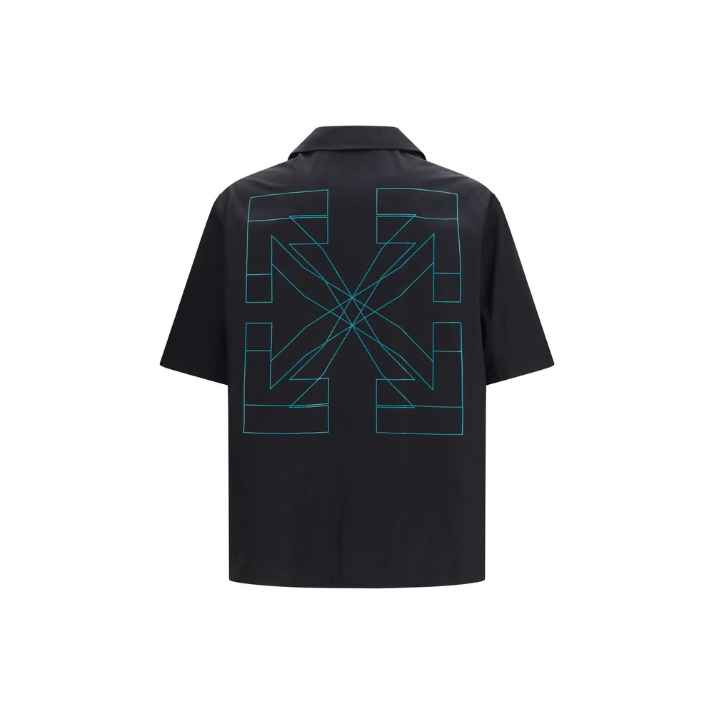 Off-White Black Cotton Shortsleeve Shirt - Luxe Nova