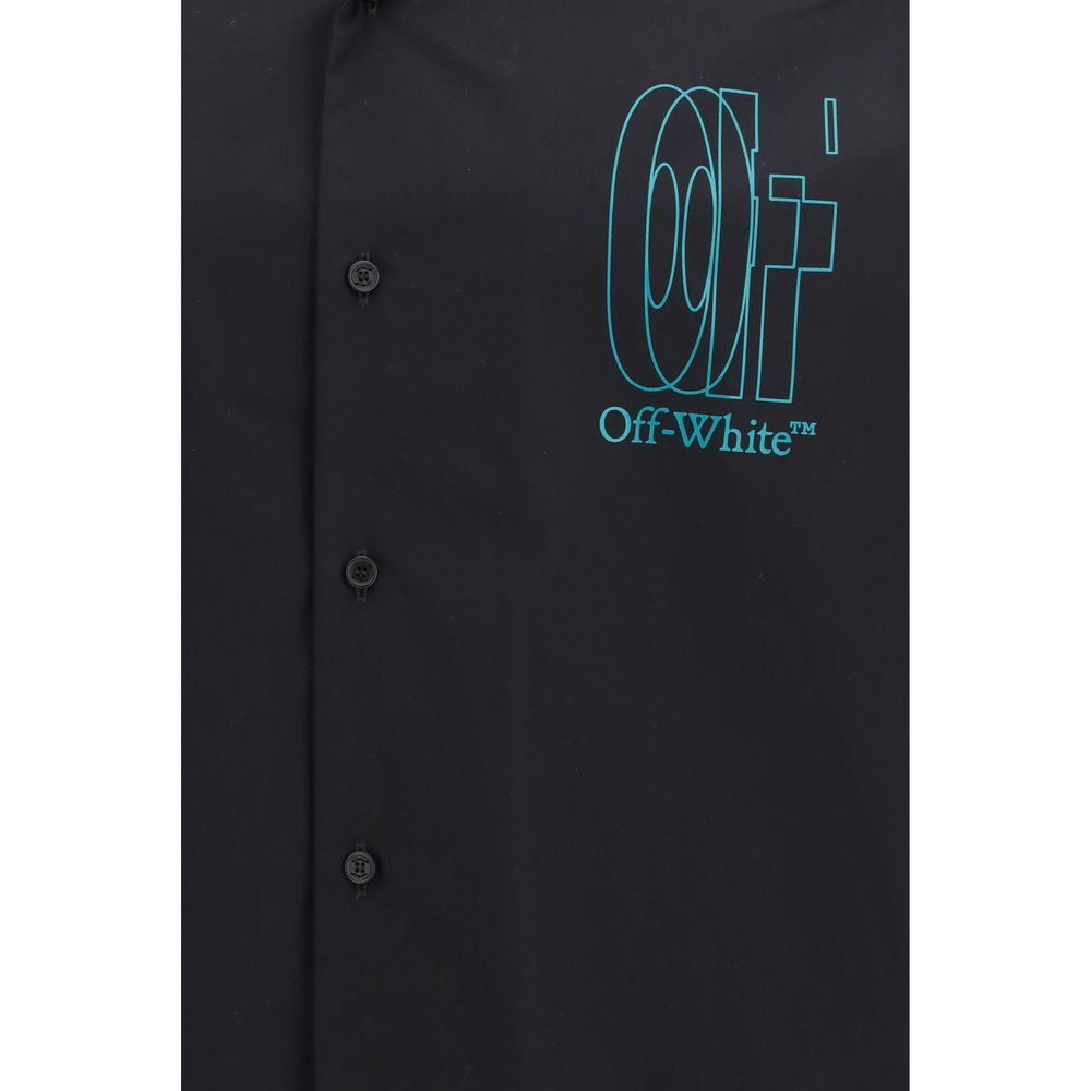 Off-White Black Cotton Shortsleeve Shirt - Luxe Nova