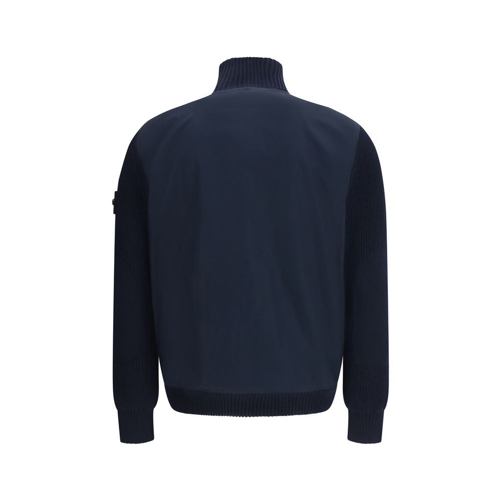 Stone Island Blue Cotton Coat - Luxe Nova