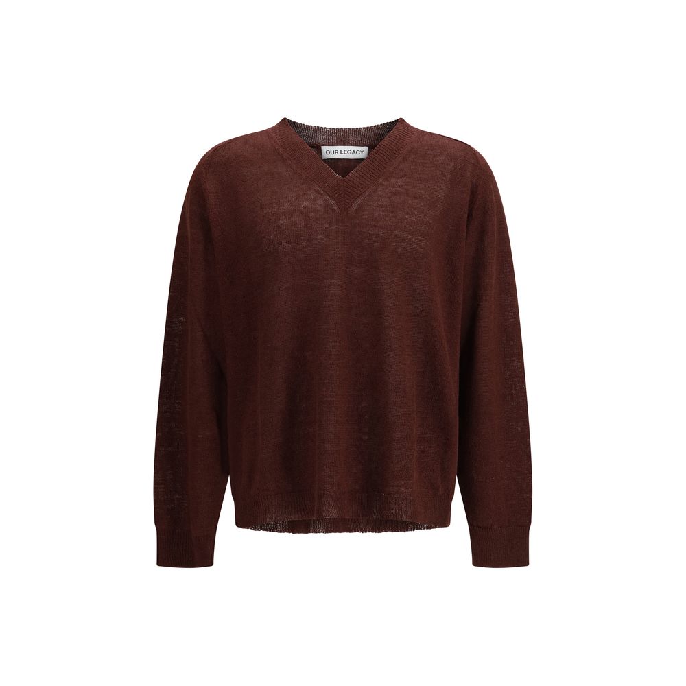 Our Legacy Bordeaux Linen Sweatshirt - Luxe Nova