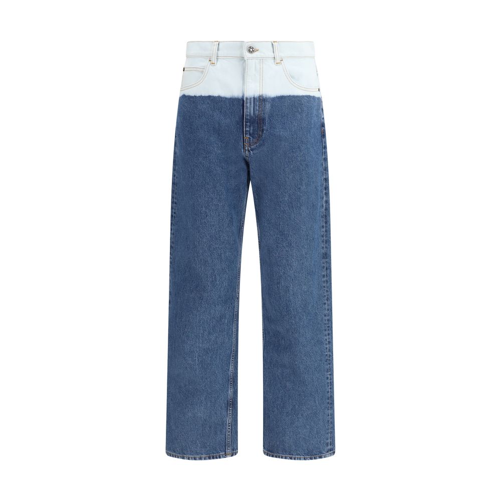 Marni Blue Cotton Straight-Leg Jeans - Luxe Nova