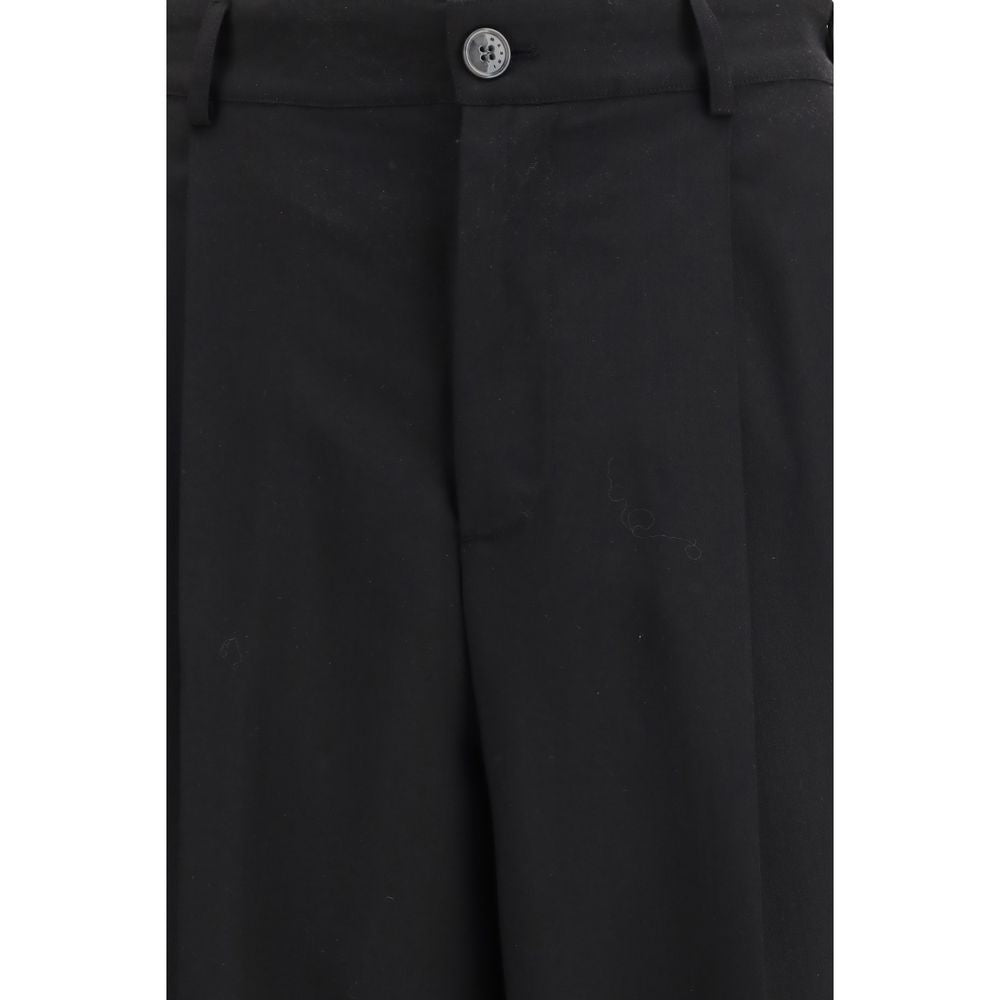 Marni Black Fleece Wool Casual Pants - Luxe Nova