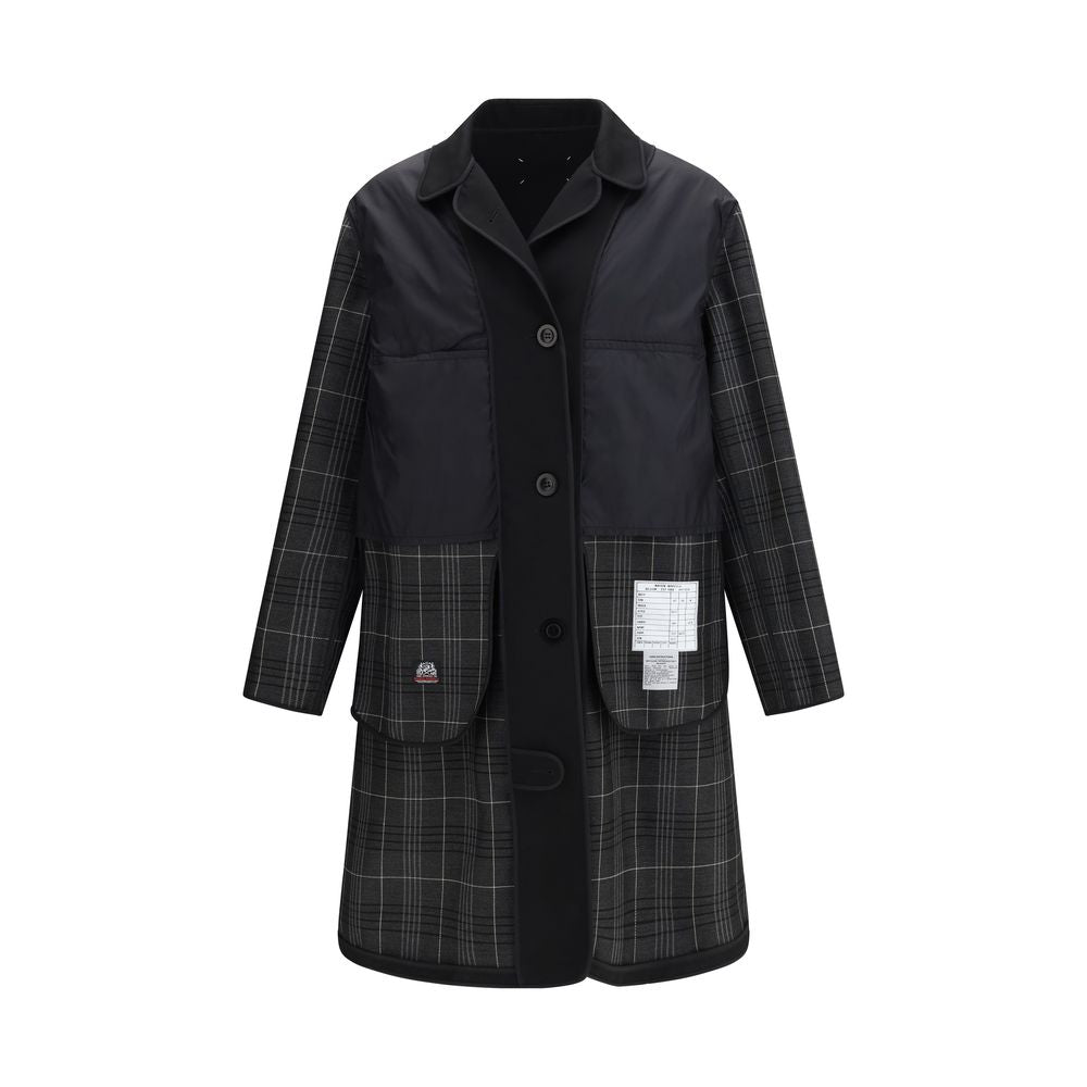 Maison Margiela Black Polyester Coat - Luxe Nova