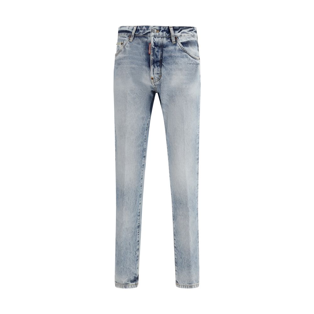 Dsquared² Blue Cotton Straight-Leg Jeans - Luxe Nova