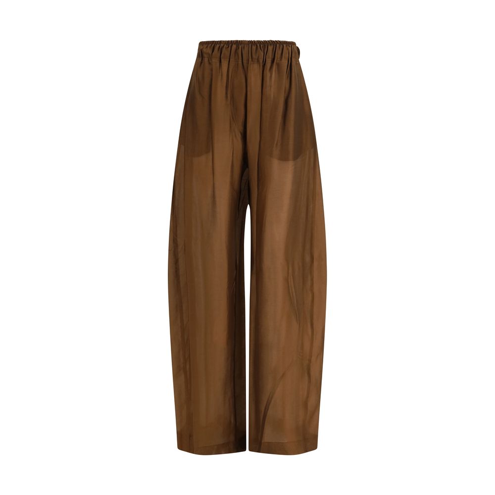 The Latest Brown Lyocell Casual Pants - Luxe Nova