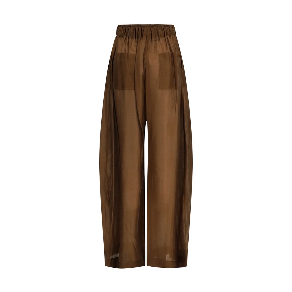 The Latest Brown Lyocell Casual Pants - Luxe Nova