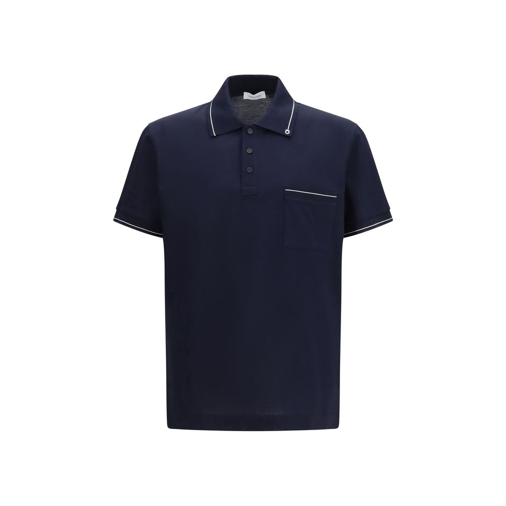 Ferragamo Blue Cotton Polo Shirt - Luxe Nova