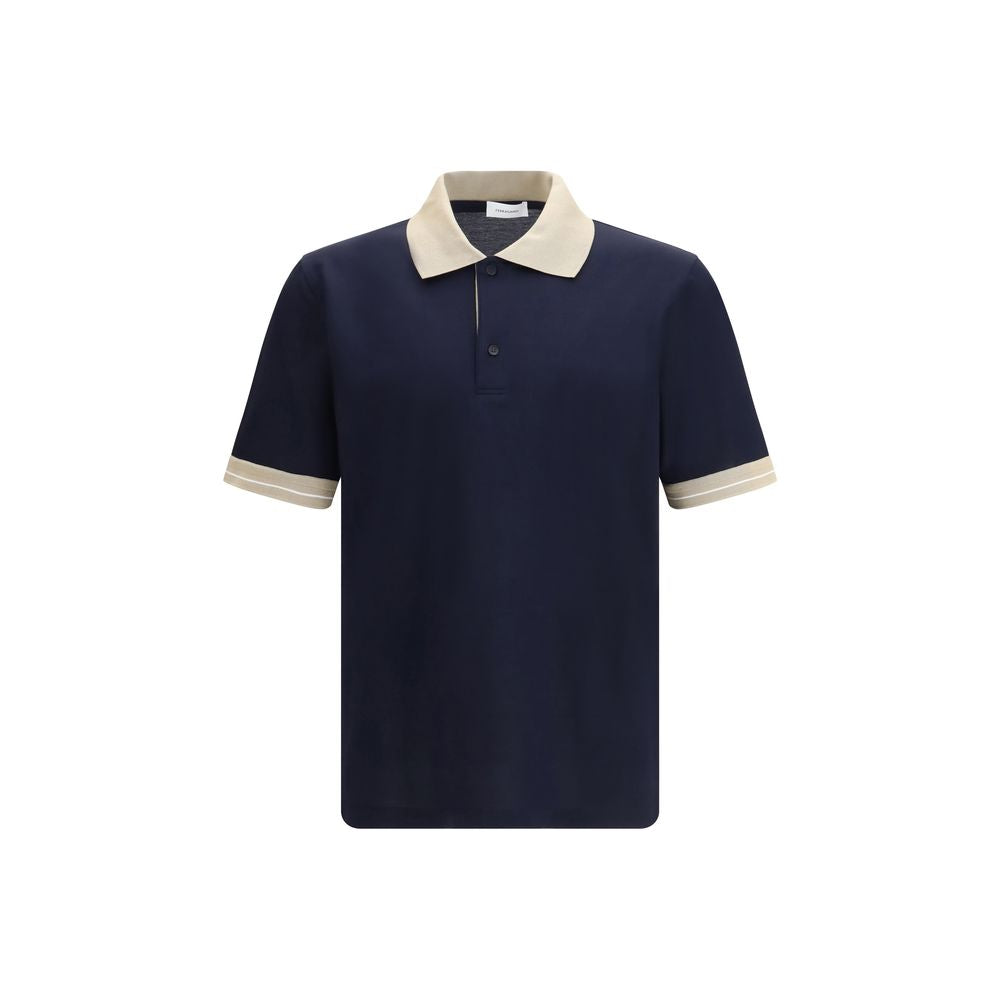 Ferragamo Blue Cotton Polo Shirt - Luxe Nova