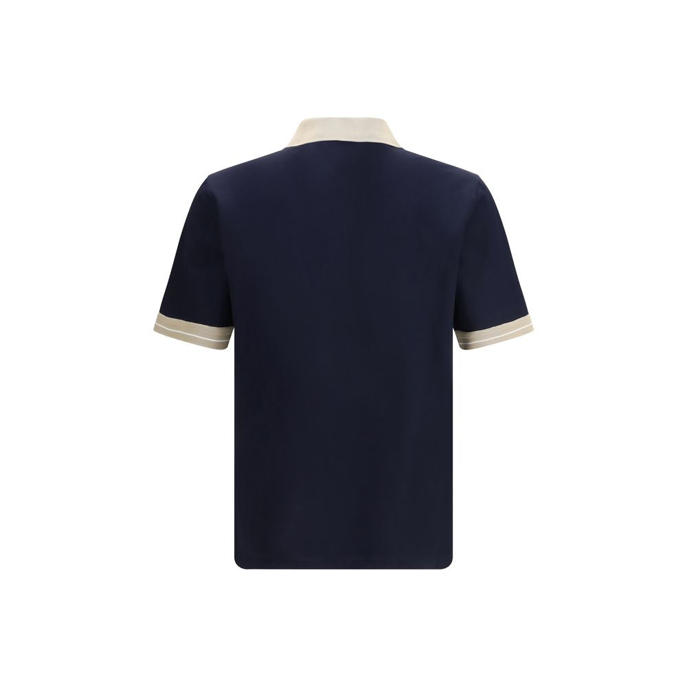 Ferragamo Blue Cotton Polo Shirt - Luxe Nova