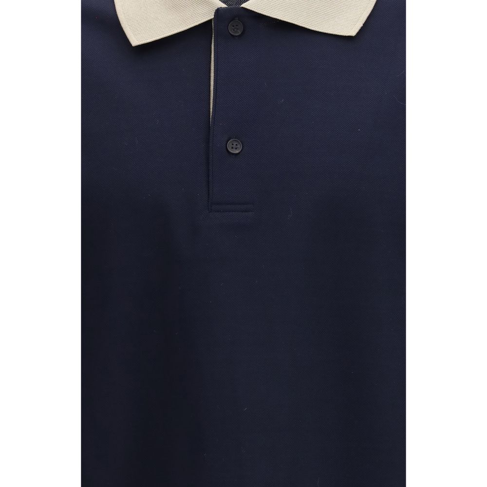Ferragamo Blue Cotton Polo Shirt - Luxe Nova