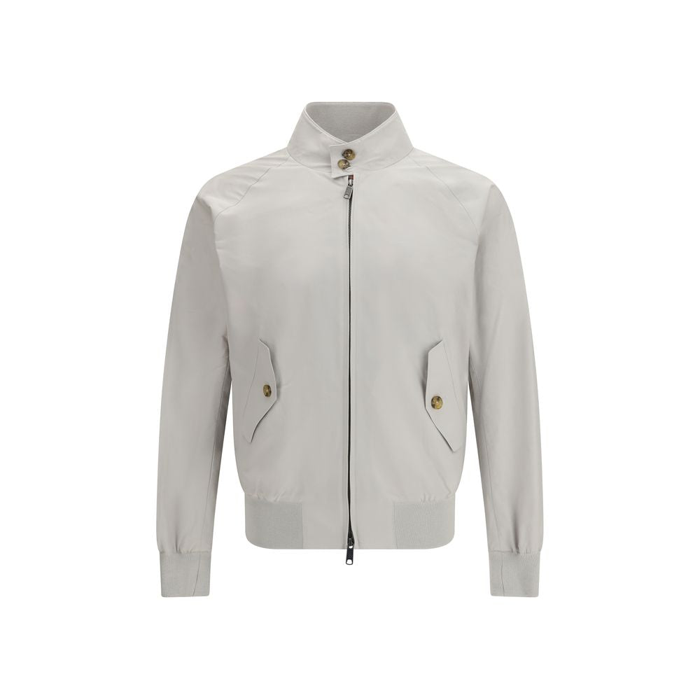Baracuta White Polyester Bomber - Luxe Nova