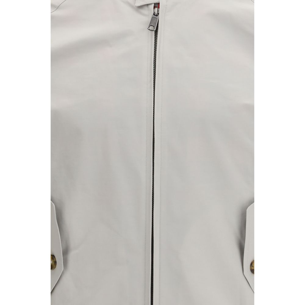 Baracuta White Polyester Bomber - Luxe Nova