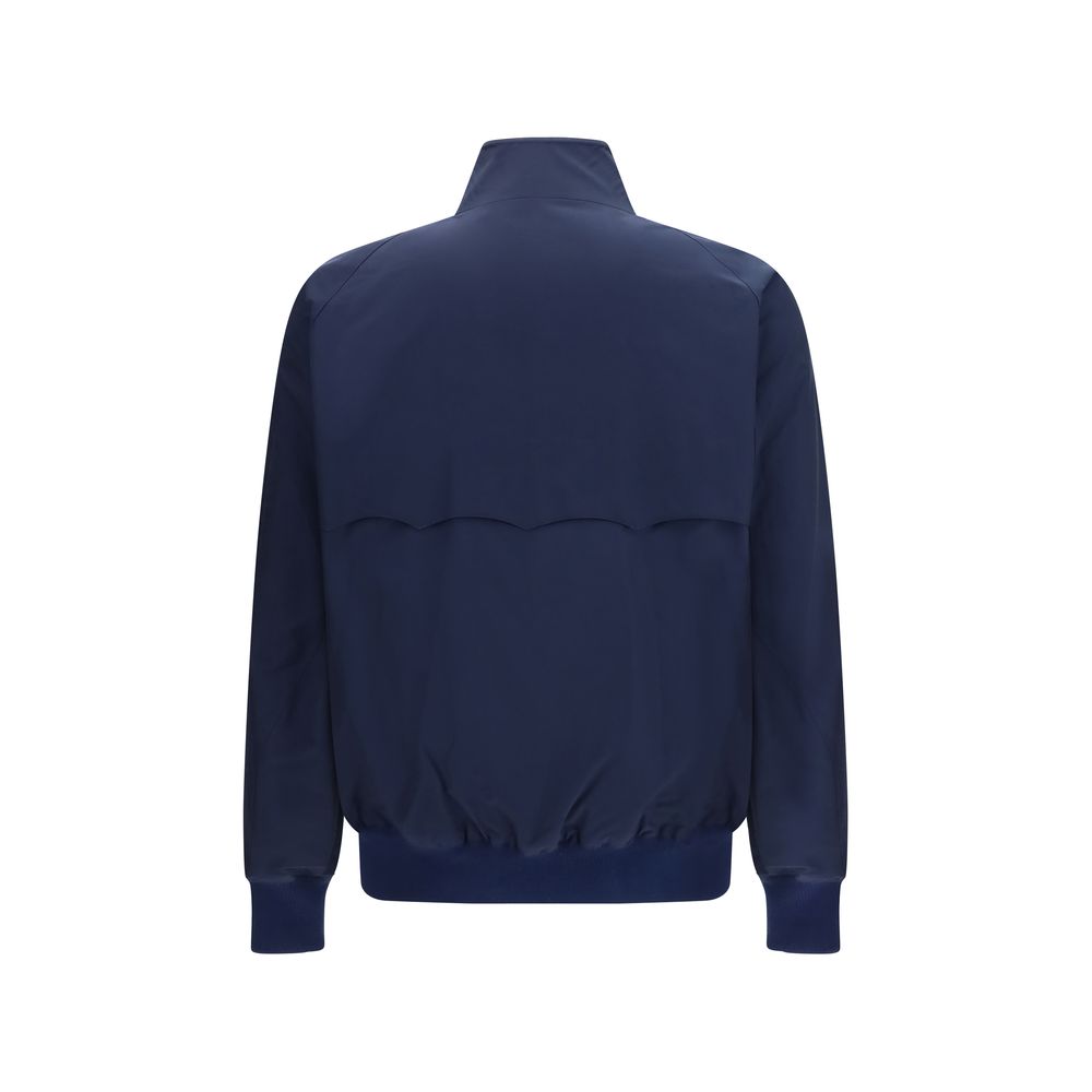 Baracuta Blue Polyester Biker Jacket - Luxe Nova
