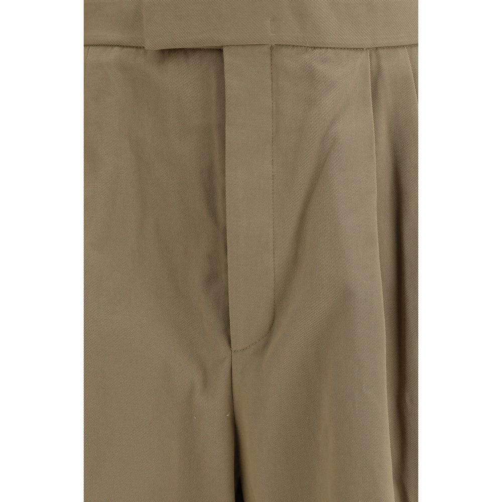 Thom Browne Beige Cotton Casual Pants - Luxe Nova
