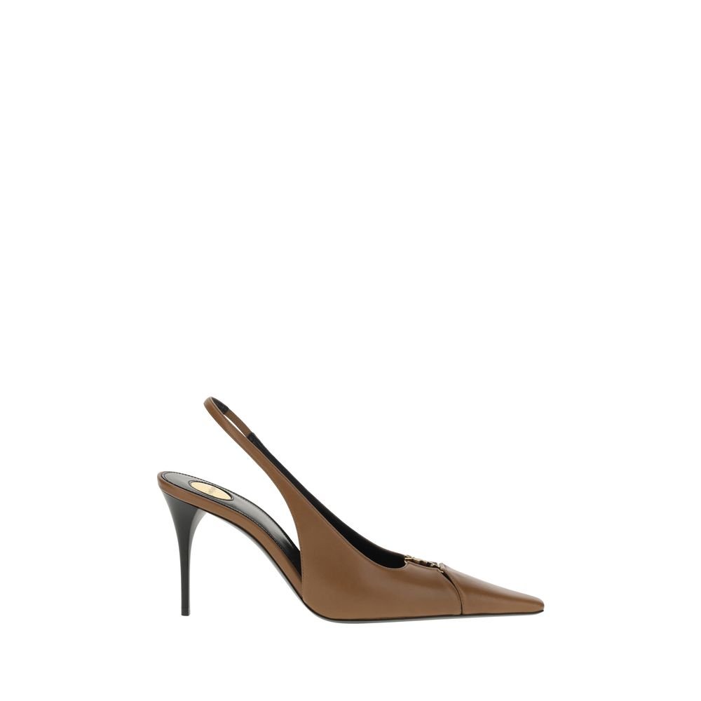 Saint Laurent Brown Lamb Ovis Aries Aries Pumps - Luxe Nova