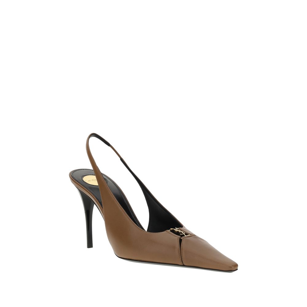 Saint Laurent Brown Lamb Ovis Aries Aries Pumps - Luxe Nova