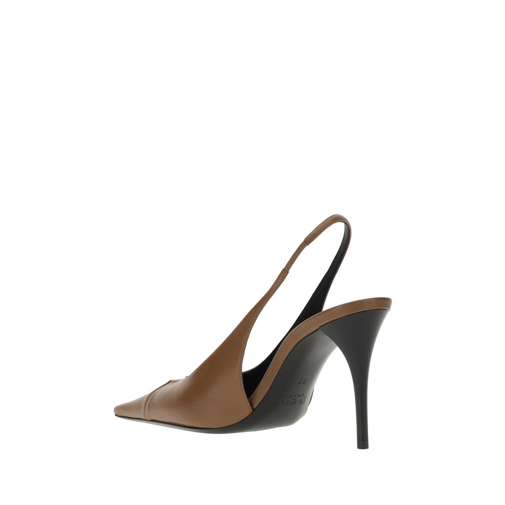 Saint Laurent Brown Lamb Ovis Aries Aries Pumps - Luxe Nova