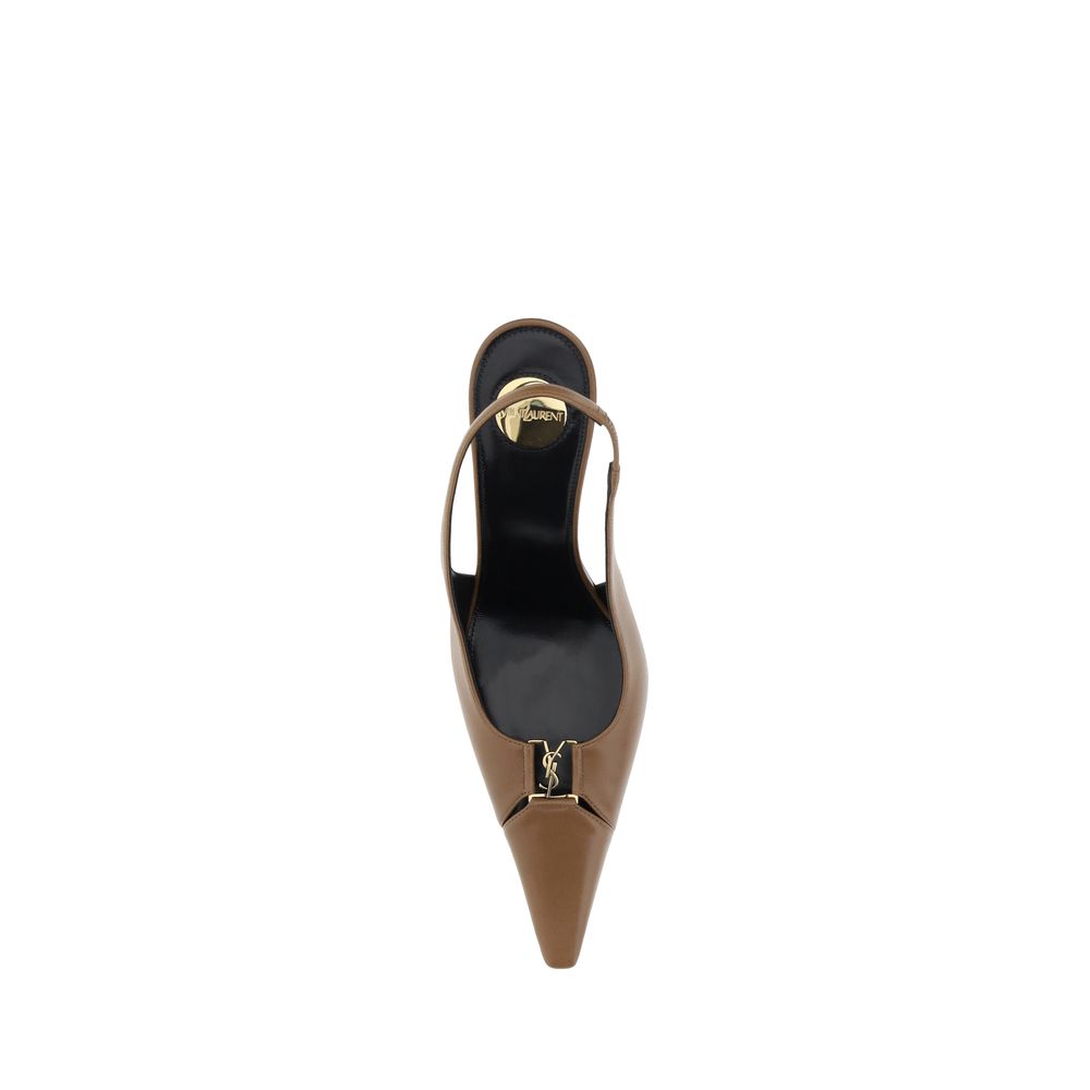 Saint Laurent Brown Lamb Ovis Aries Aries Pumps - Luxe Nova