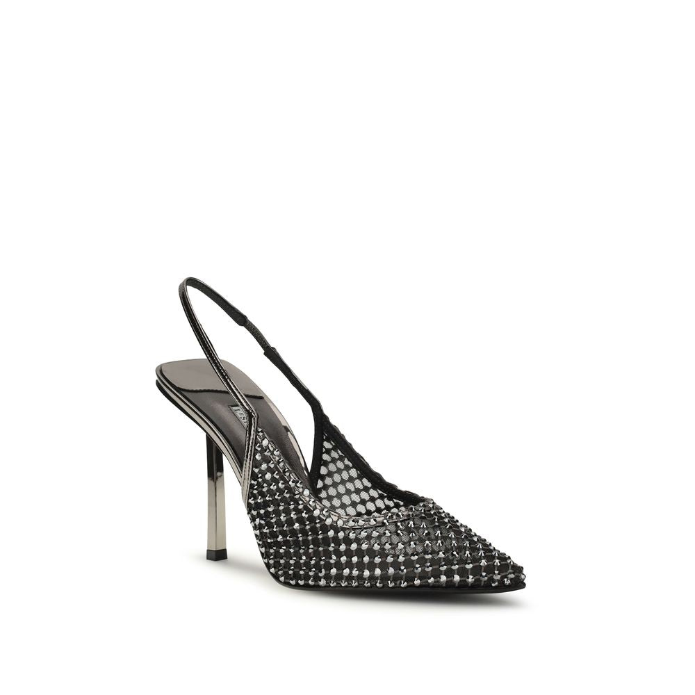 LE SILLA Black Nylon High Heel Pumps - Luxe Nova